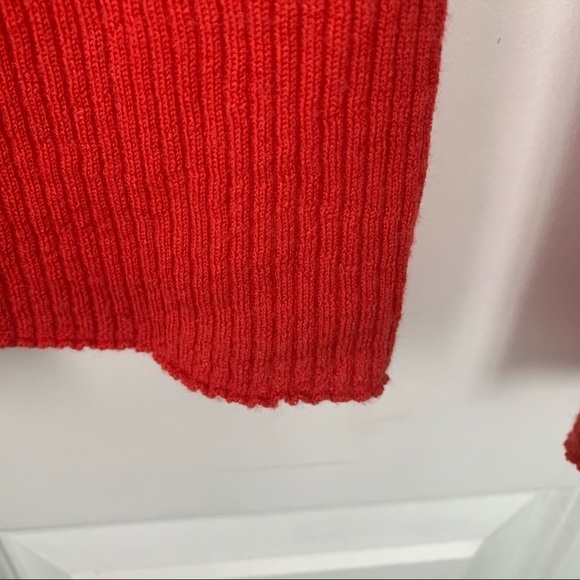 ANTONIO MELANI RED LONG SLEEVE KNIT SWEATER - Picture 4 of 5